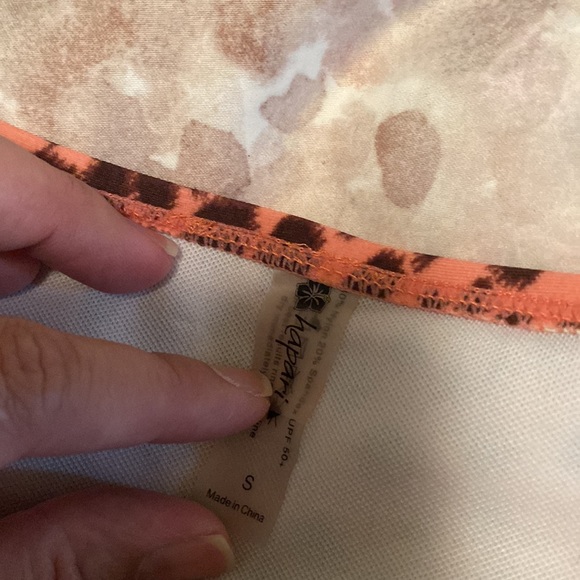 Hapari coral cheetah print side tie bikini-size S - Picture 2 of 4